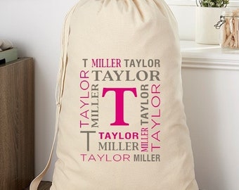 Notable Name Personalized Laundry Bag, Laundry Bag, Gift for College Students, Graduation Gifts, Travel Laundry Bag