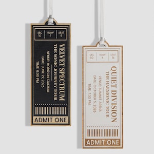 Personalized Concert Ticket Ornament – Custom Music Lover Holiday Keepsake