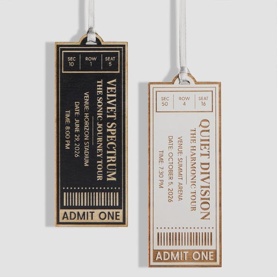 Personalized Concert Ticket Ornament – Custom Music Lover Holiday Keepsake