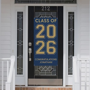 Collegiate Year Personalized Graduation Door Banner, Party Accessories, Grad Party Accessories, Grad Banner, Graduate Banner, Grad Gift