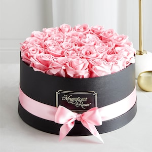 Magnificent Roses® Preserved Pink Roses, Custom Bouquet, Bouquet of Flowers, Dozen Roses, Gift for Her, Valentine&#39;s Day
