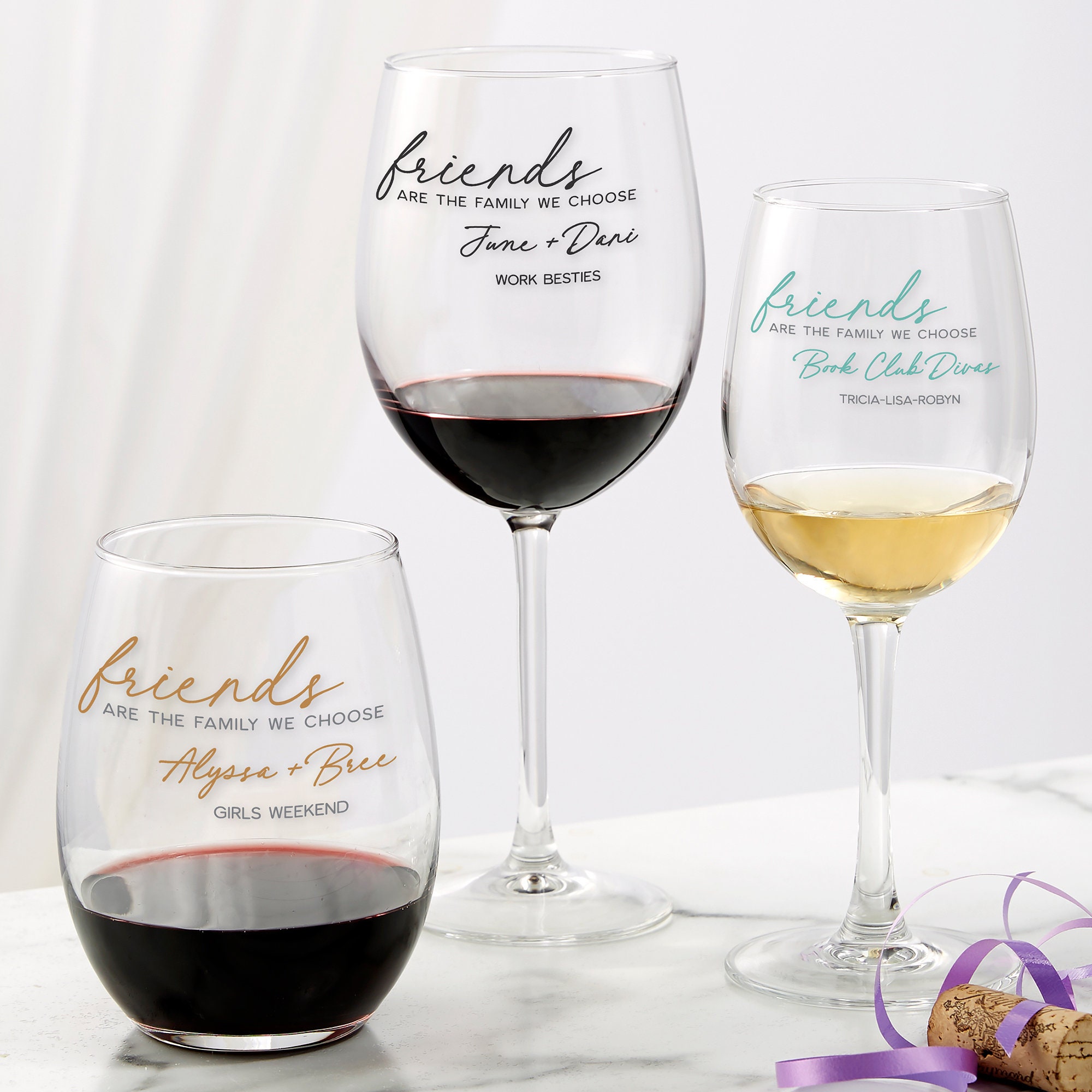 Friendship Wine Glasses - Etsy