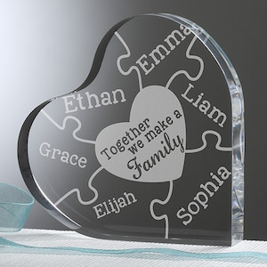 We Make A Family Personalized Heart Keepsake, Gifts for Her, Family Gifts, Mother's Day Gift