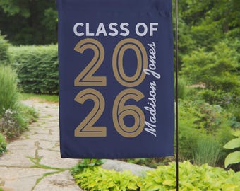 Personalized Graduation Garden Flag – Class Of Custom Yard Flag – College Graduation Party Decor – Highschool Outdoor Lawn Flag Keepsake