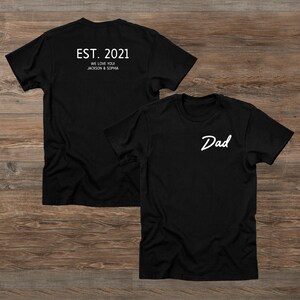 Dad Life Personalized 2-Sided Hanes Adult T-Shirt, Father&#39;s Day Gifts, Gifts for Him, New Dad Gifts, Men&#39;s Gifts, Stepdad Gifts, Dad Gifts