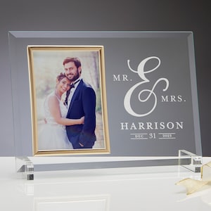 Moody Chic Personalized Wedding Picture Frame, Personalized Wedding Gifts, Gifts for Couples, Custom Wedding Picture Frame, Anniversary Gift