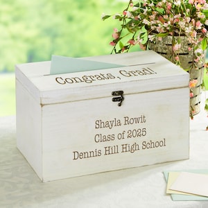Write Your Own Personalized Graduation Wood Card Box, Graduation Party Decor, Graduation Keepsake, Graduation Gifts, Graduation Card Box