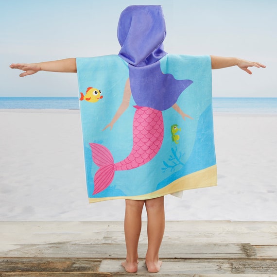 Personalised Mermaid Towel Microfibre Beach Towel Sun Bathing Pool Swim 