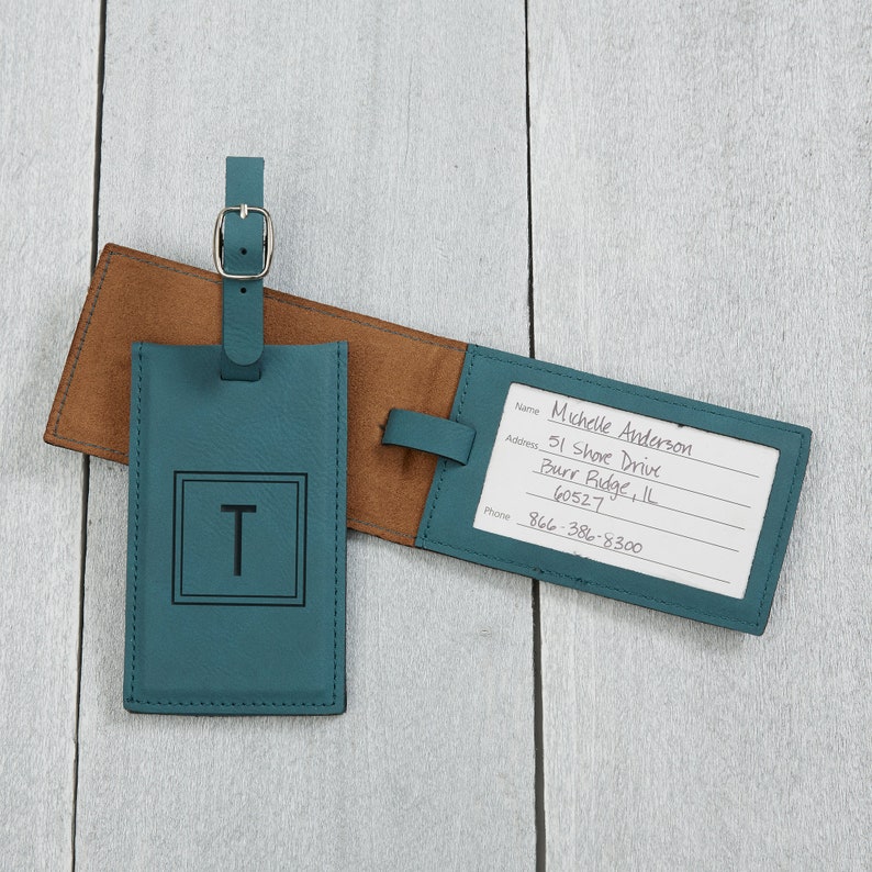 Personalized Leatherette Luggage Tag Gifts for Her Gifts Etsy