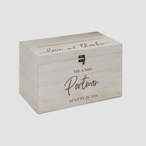 Classic Elegance Personalized Wedding Wood Card Box, Wedding Advice Box, Wedding Couples, Wedding Decorations, Personalized Gifts for Dad image 1