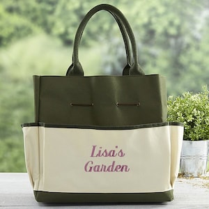 My Garden Personalized Garden Tote and Tools, Gifts for Her, Gardening Gifts, Christmas Gifts, Mothers Day Gifts image 2