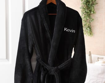Embroidered Luxury Fleece Robe Just for Him – Personalized Men's Robe