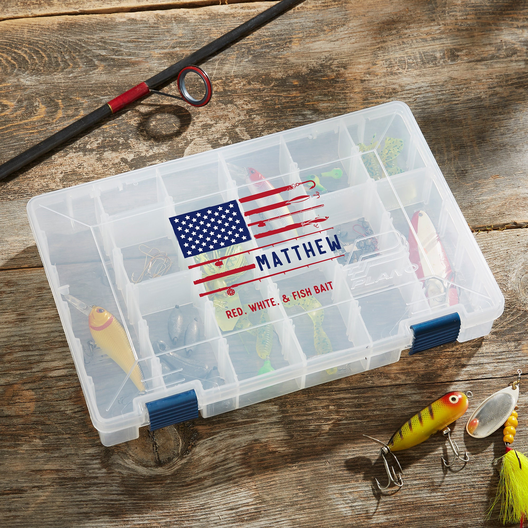 Tackle Box, Double Sided Plastic Fishing Storage Box, Lure Boxes with  Handle for Fishing Accessories Kit Fishing Storage Supplies Fishing Lure