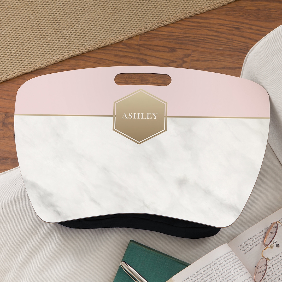 Modern Marble Personalized Lap Desk, Gifts for Her, Work From Home