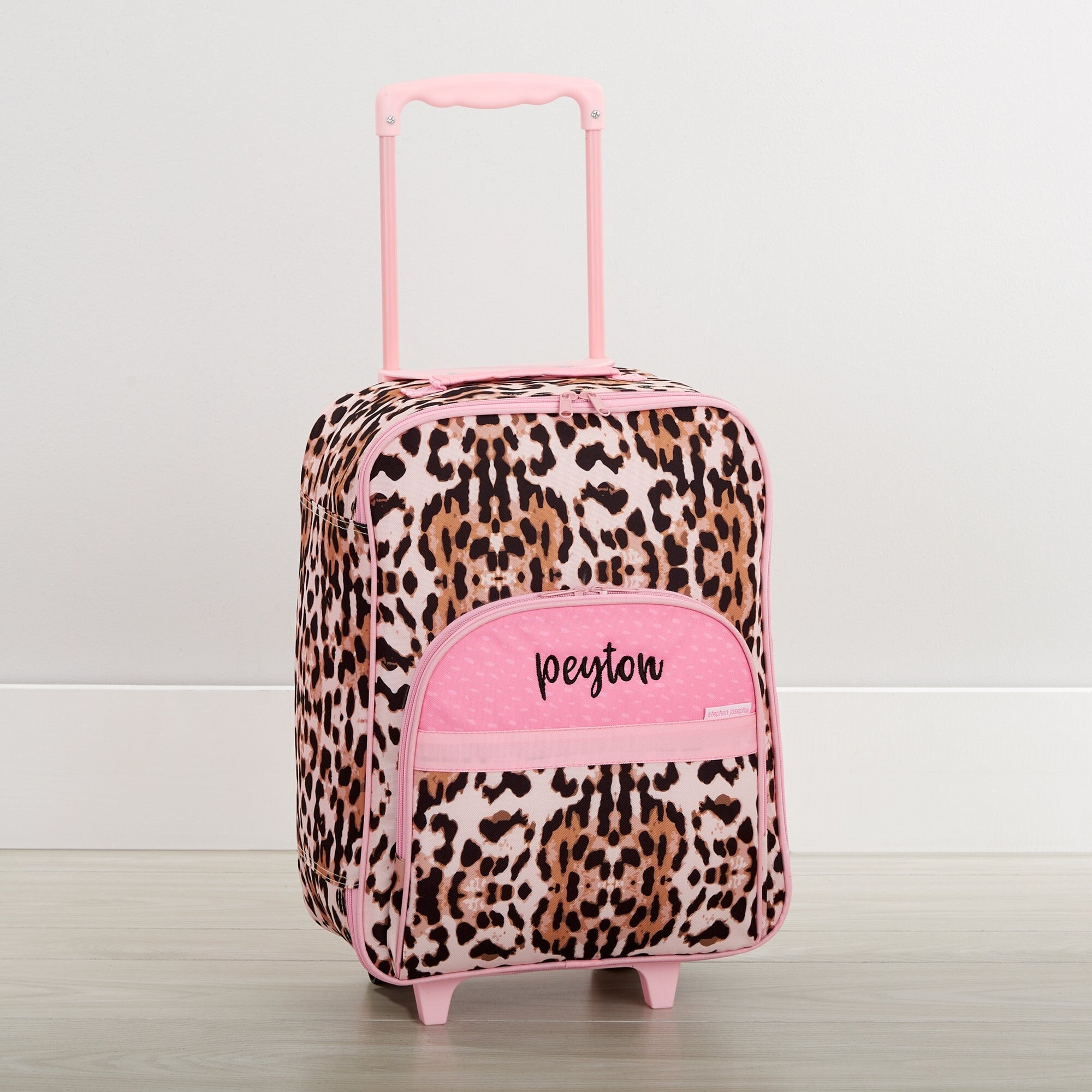 Custom Houndstooth w/Pink Accent Kids 2-Piece Luggage Set - Suitcase &  Backpack (Personalized)