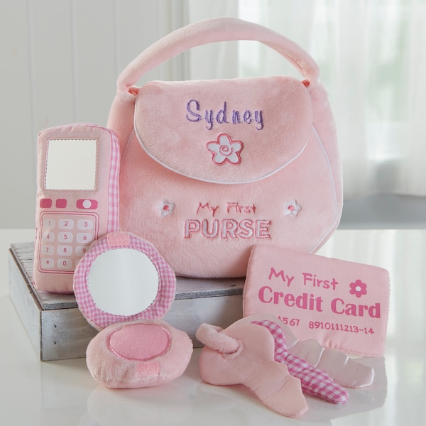 Embroidered My First Mini Purse by Baby Gund®, Personalized Toys, Personalized Toys for Kids