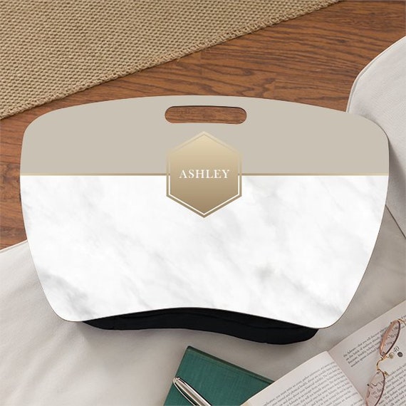Modern Marble Personalized Lap Desk Gifts for Her Work From Home