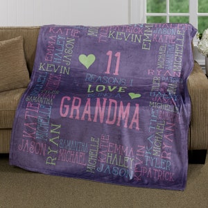 Reasons Why For Her Personalized Plush Fleece Blanket, Gifts For Mom, Mother&#39;s Day, Gift for Grandma, 50x60 Blanket, 60x80 Blanket, For Her