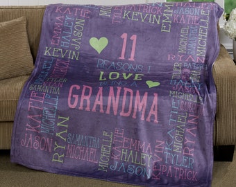 Aubergine Purple, Sherpa Fleece Birthday Gifts for Grandma - Grandma Blanket Nana Blanket Grandma Gifts BLANKIEBLISS Grandma Throw Blanket Personalized Blankets and Throws Aubergine Purple, Sherpa Fleece Birthday Gifts for Grandma - Grandma Blanket Nana Blanket Grandma Gifts BLANKIEBLISS Grandma Throw Blanket Personalized Blankets and Throws
