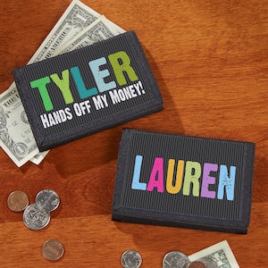 All Mine! Personalized Wallet, Kids Wallet, Boy Wallet, Girl Wallet, Kids Gift, Gift for Boys, Child Wallet, Tri-Fold Wallet, Gift for Kids