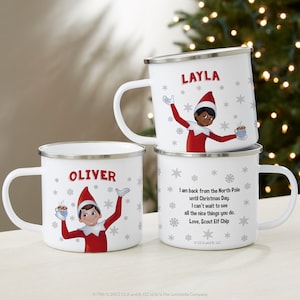 The Elf on the Shelf® Personalized Christmas Camp Mug, Hot Cocoa Mug, Custom Christmas Mug, Christmas Stocking Stuffer, Gifts for Kids image 1