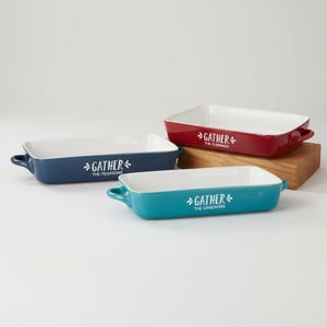 Personalized Ceramic Casserole Dish – Custom Oven-to-Table Baking Dish – Gift for Mom, Housewarming, or Holidays
