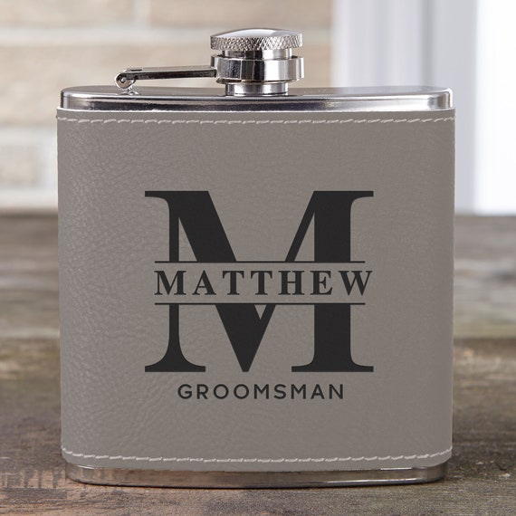 Lavish Groomsmen Personalized Flask, Personalized Wedding Party Gifts,  Gifts for Groomsmen, Gifts for Him,Gift for Men, Engraved Flask