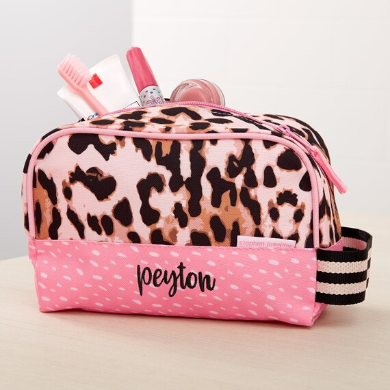Leopard Print Embroidered Toiletry Bag by Stephen Joseph, Gifts for Her,  Travel Accessories, Pencil Case, Makeup Bag - Etsy