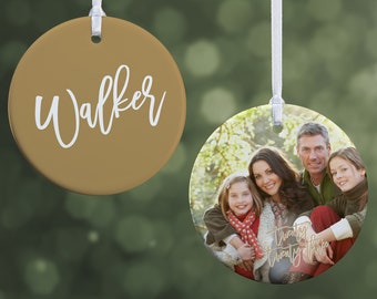 Family Scripty Name Personalized Ornament, Custom Ornaments, Personalized Christmas Ornaments, Personalized Christmas Decor, Christmas