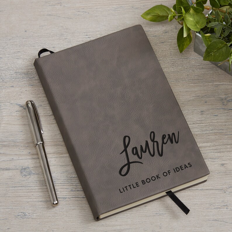 Script Name Personalized Writing Journal Journal Engraved Etsy