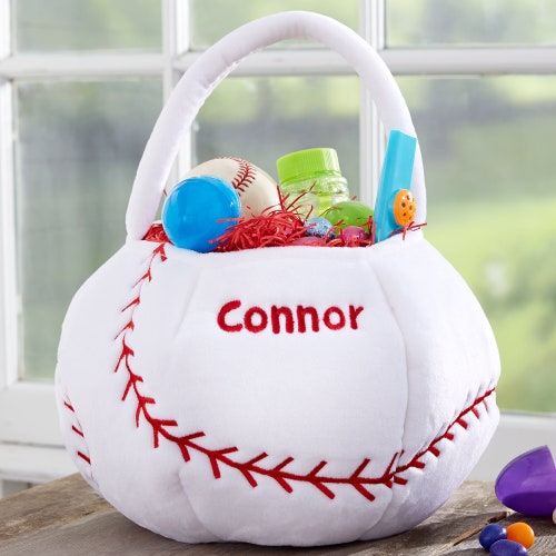 Baseball Embroidered Easter Basket Easter Baskets Gifts for Etsy