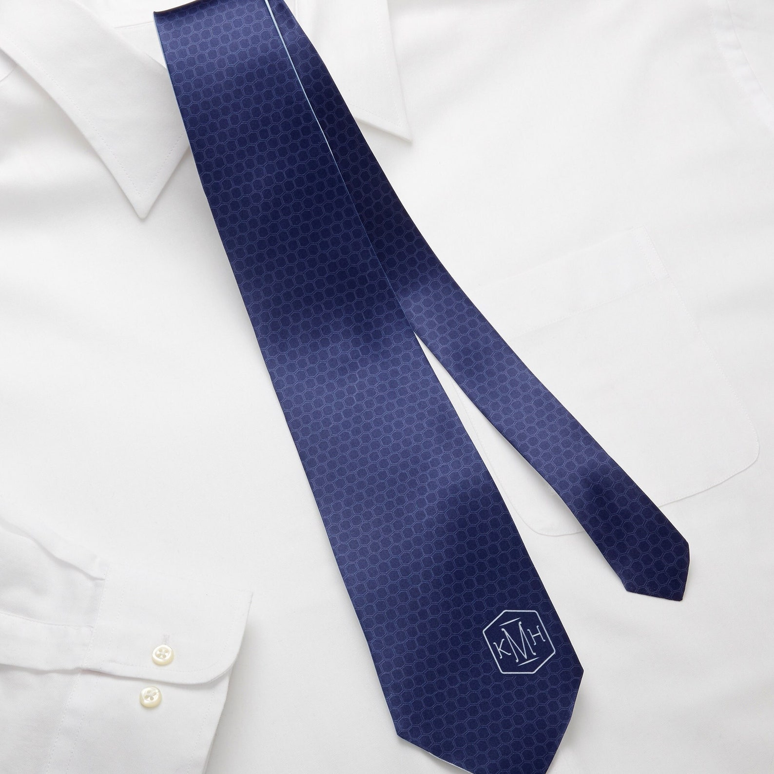 Monogram Personalized Men's Tie Necktie Father's Day Etsy