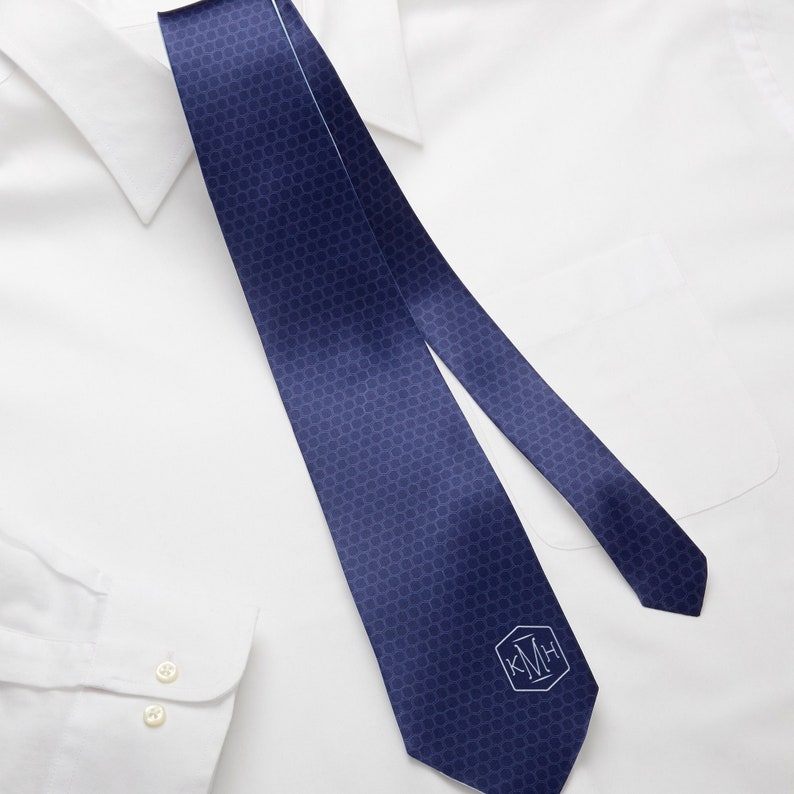 Monogram Personalized Men's Tie, Necktie, Father's Day Gifts, Gifts for Him, Mens Gifts, Mens Clothing, Personalized Gifts for Dad image 3