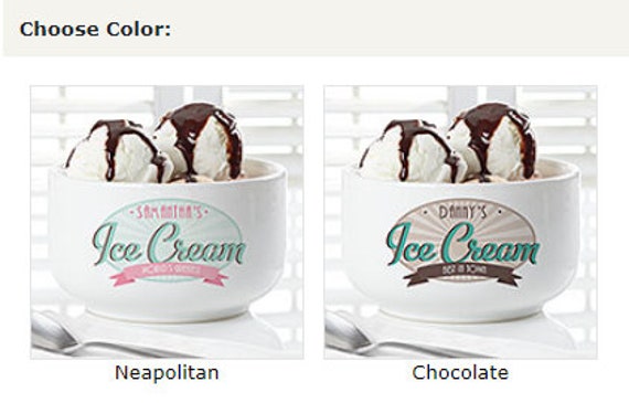 Ice Cream Shoppe Personalized 14 oz. Ice Cream Bowl