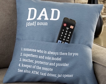 Dad Personalized Pocket Pillow, Father's Day Gifts, Gifts for Him, Personalized Gifts for Dad, Custom Pillow, Throw Pillow