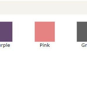 K&ouml;nnte beinhalten: Eine Farbauswahltabelle mit dem Text "Choose Color:" &uuml;ber einer Reihe von Farbfeldern. Die Farbfelder umfassen Blau, Lila, Rosa, Grau, Gelb und Rot. Unter jedem Farbfeld steht der Name der Farbe.