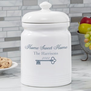 Personalized Cookie Jar, Realtor Gift, Housewarming Gifts, Realtor Closing Gift, Thank You, Logo Design Custom for Business