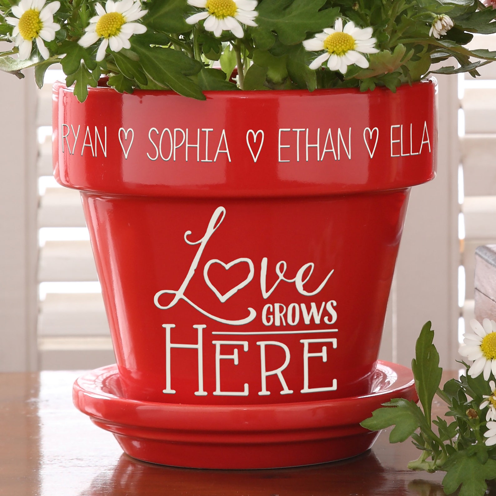Love Grows Here Personalized Flower Pot Mother's Day Etsy
