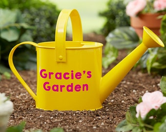 Gardening Time Personalized Yellow Watering Can, Gifts for Gardening, Garden Gifts, Gardening Gift