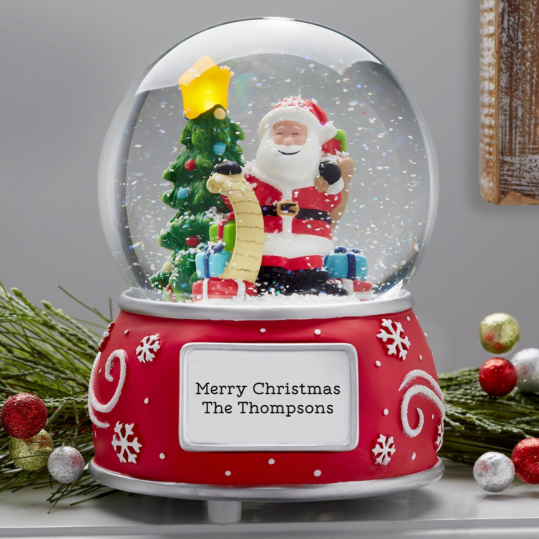 Santa Claus Personalized Snow Globe, Gifts for Christmas, Personalized