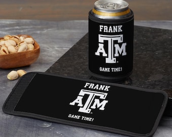 NCAA Texas A&M Aggies Personalized Can and Bottle Wrap, Gifts for Him, Sports Gift, Father's Day Gift, Gifts for Dad