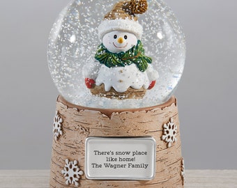 Snowman Personalized Christmas Snow Globe, Gifts for