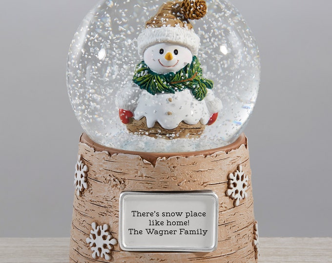 Personalized Snowman Snow Globe – Custom Christmas Decor