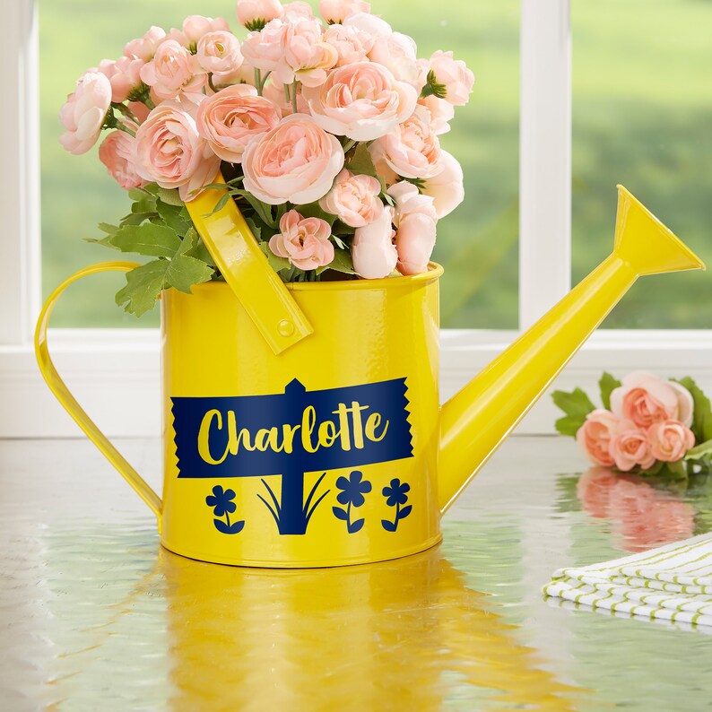 Happy Day Personalized Watering Can Flower Pot Gifts for Her Etsy