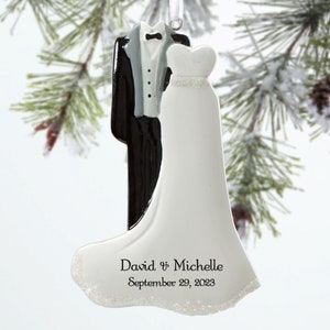 Bride & Groom© Personalized Ornament, Personalized Couples Ornaments, Custom Wedding Ornaments, Ornaments for Couples, Personalized Ornament