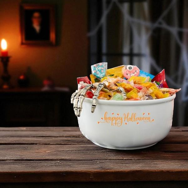 Personalized Trick or Treat Candy Bowl: Large Ceramic Halloween