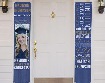 Personalized Photo Door Banner Set of 2 – Custom Graduation Party Decor