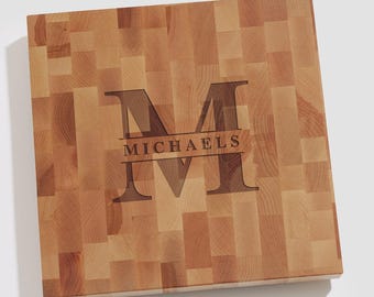 Lavish Last Name Personalized Butcher Block Cutting Board, New Home Gift, Personalized Cutting Boards, Wedding Gifts, Realtor Closing Gift