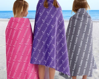 Playful Name Personalized Beach Towel, Personalized Beach Towel, Personalized Bath Towel, Gifts for Kids, Birthday Gift, Pool Towel