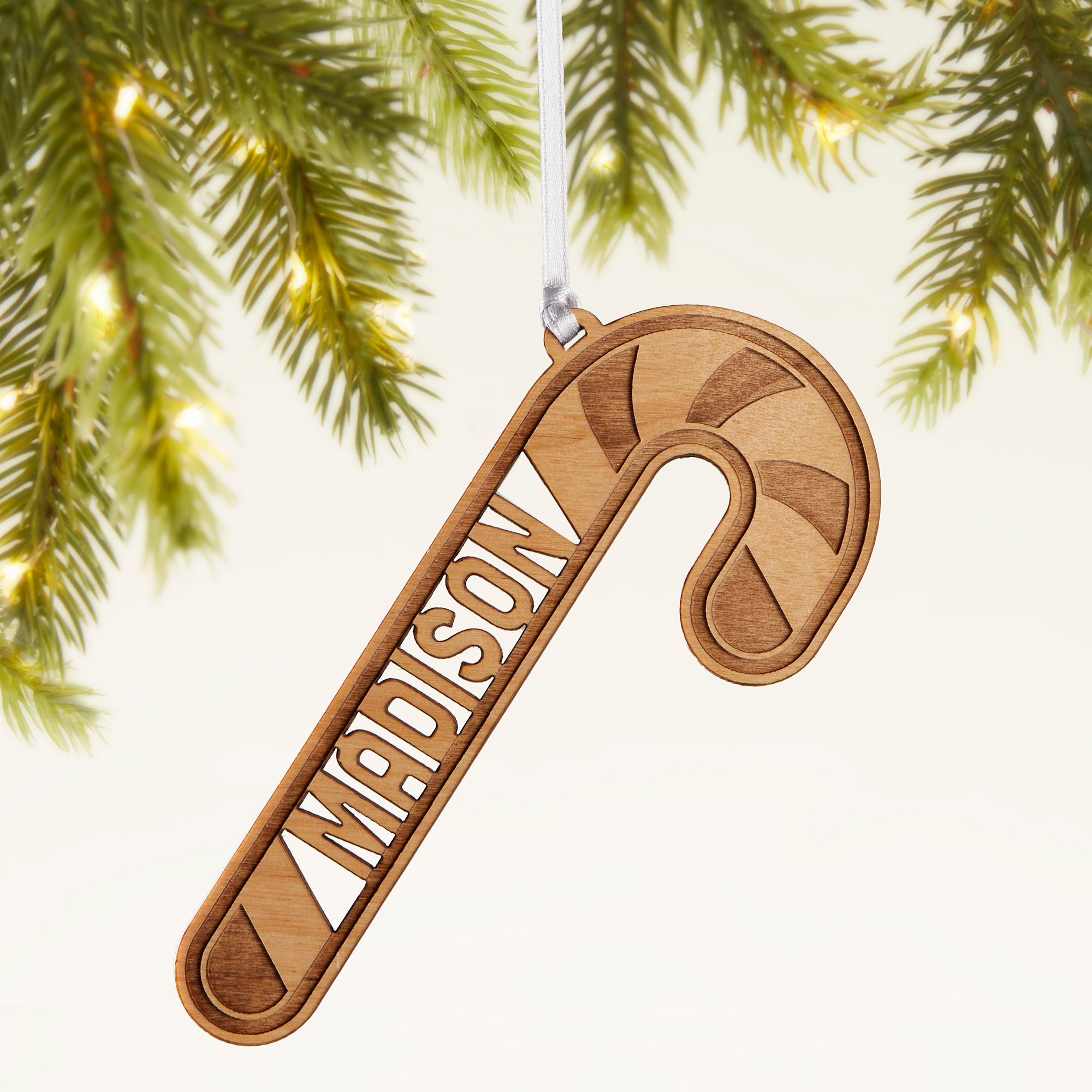 3D Ornament Candy Cane 2 Pieces Laser Cut Out Unfinished ORN116 3D Ornament Candy Cane 2 Pieces Laser Cut Out Unfinished ORN116